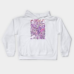 Purple Parrots Kids Hoodie